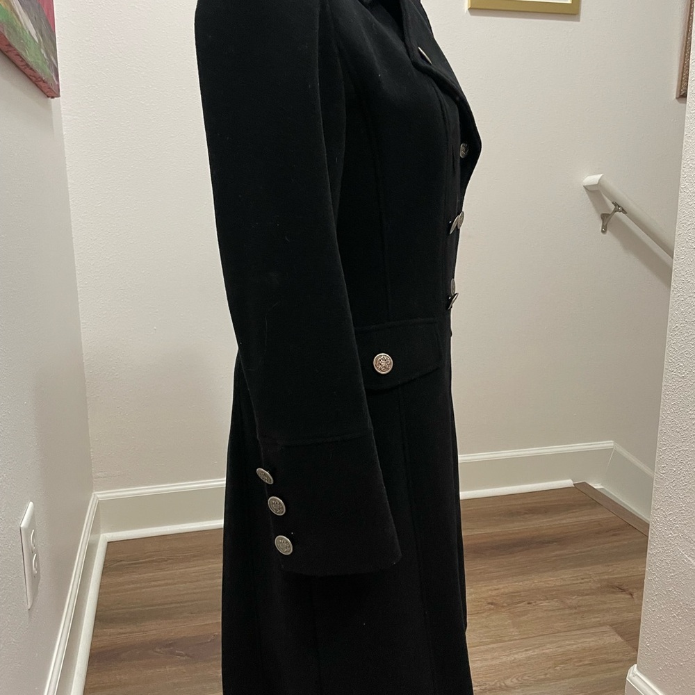 Long Line Wool Pea Coat - Picture 5 of 10
